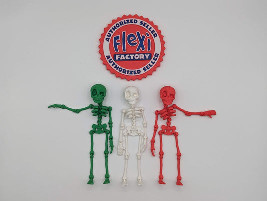 The spine-chilling 3D Printed Skeleton by Flexi Factory - the perfect addition to your Halloween decor!
