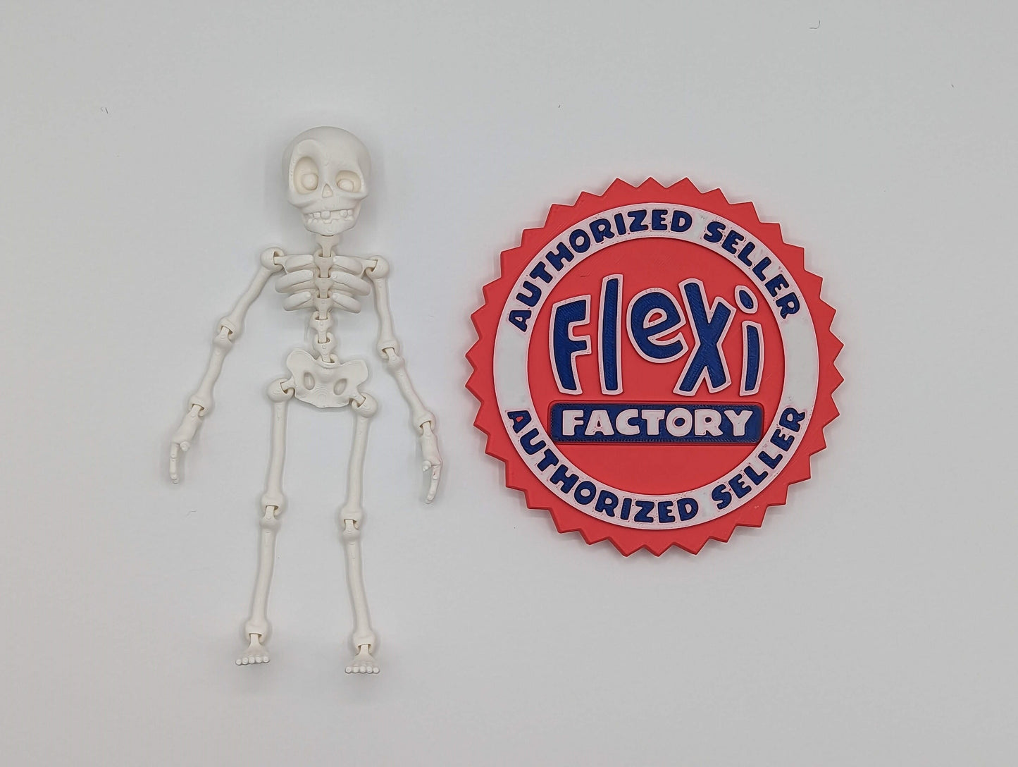 The spine-chilling 3D Printed Skeleton by Flexi Factory - the perfect addition to your Halloween decor!