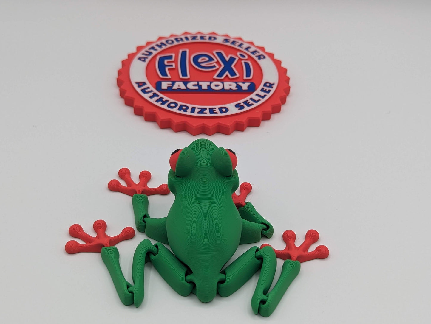 Frog 3D Printed Tree Frog Articulated Toy by Flexi Factory that will leap into your heart and spark your imagination.
