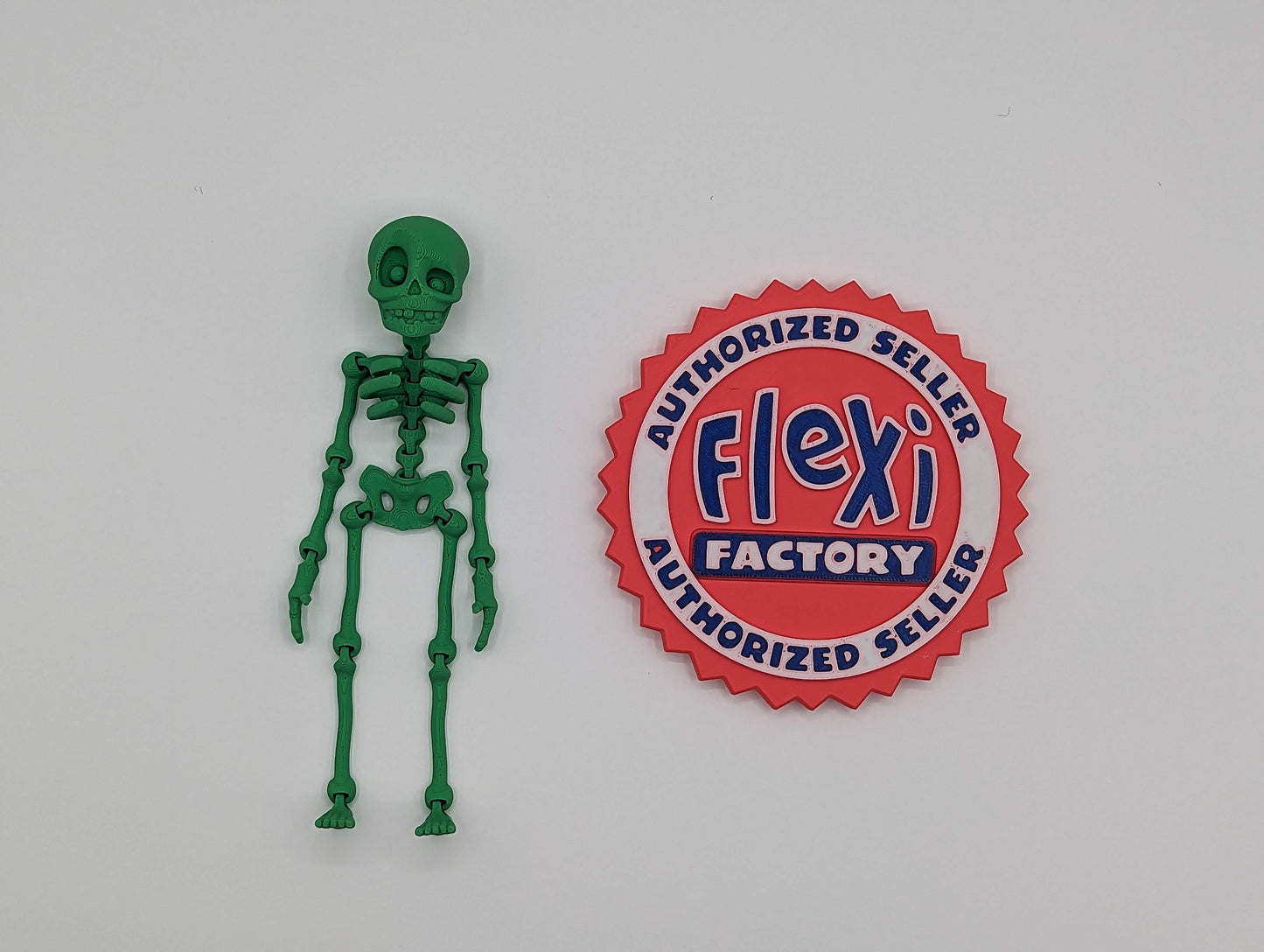 The spine-chilling 3D Printed Skeleton by Flexi Factory - the perfect addition to your Halloween decor!