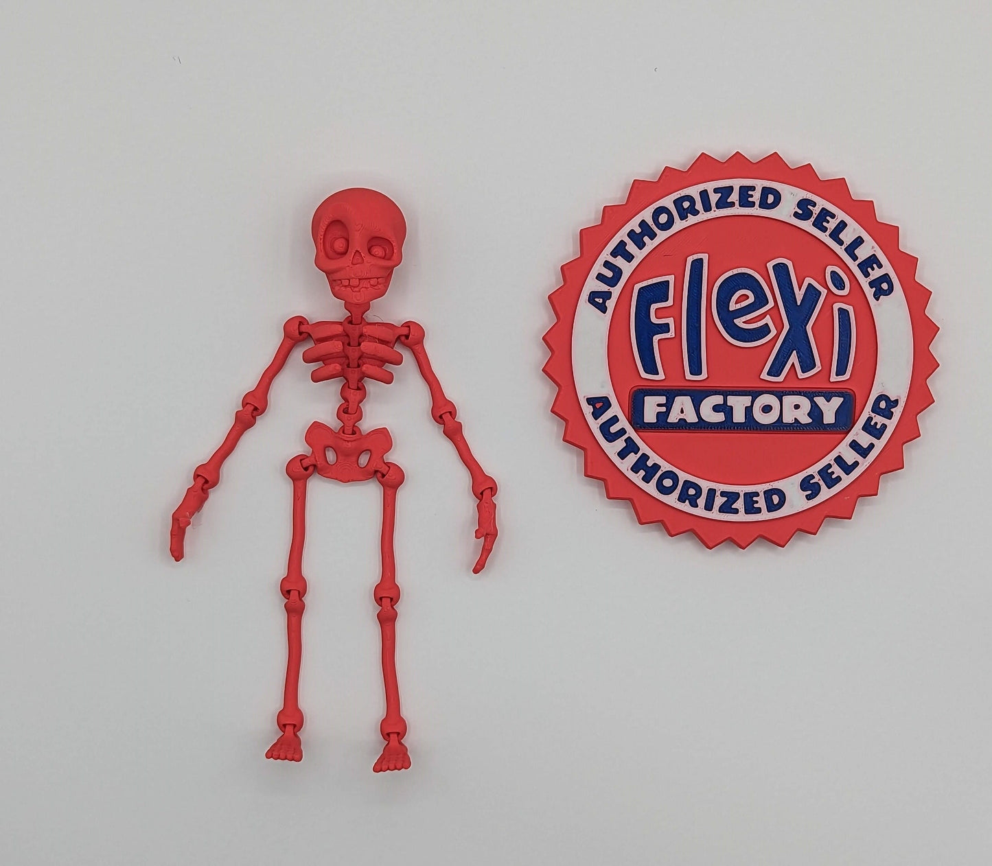 The spine-chilling 3D Printed Skeleton by Flexi Factory - the perfect addition to your Halloween decor!