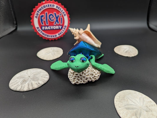 Turtle Articulated Sea Turtle Fidget Soothing Stress Relief Toy Fidget Desk Stress Toy Turtle Decoration.