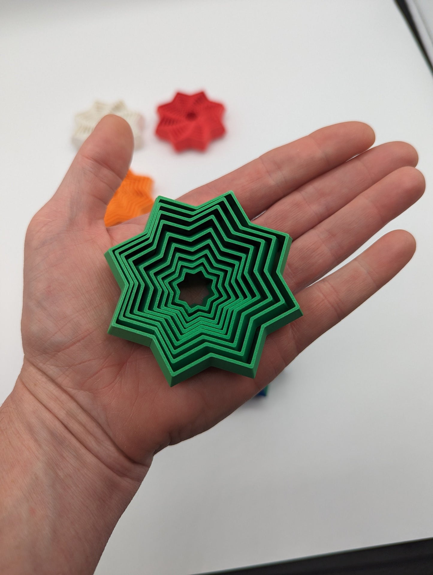 Fidget 3D Printed Fractal Fidget Stars Fidget Toy Desk Stress Toy