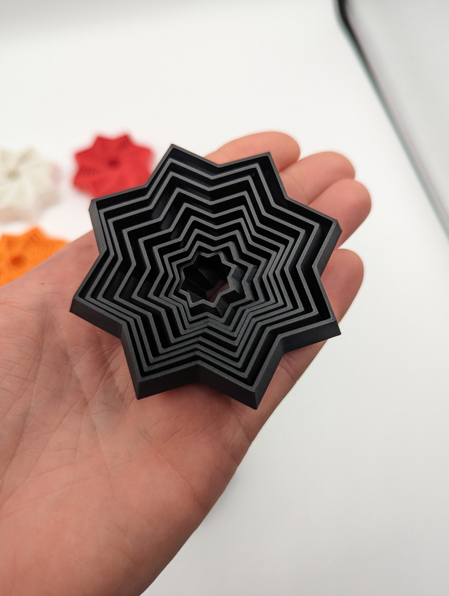 Fidget 3D Printed Fractal Fidget Stars Fidget Toy Desk Stress Toy