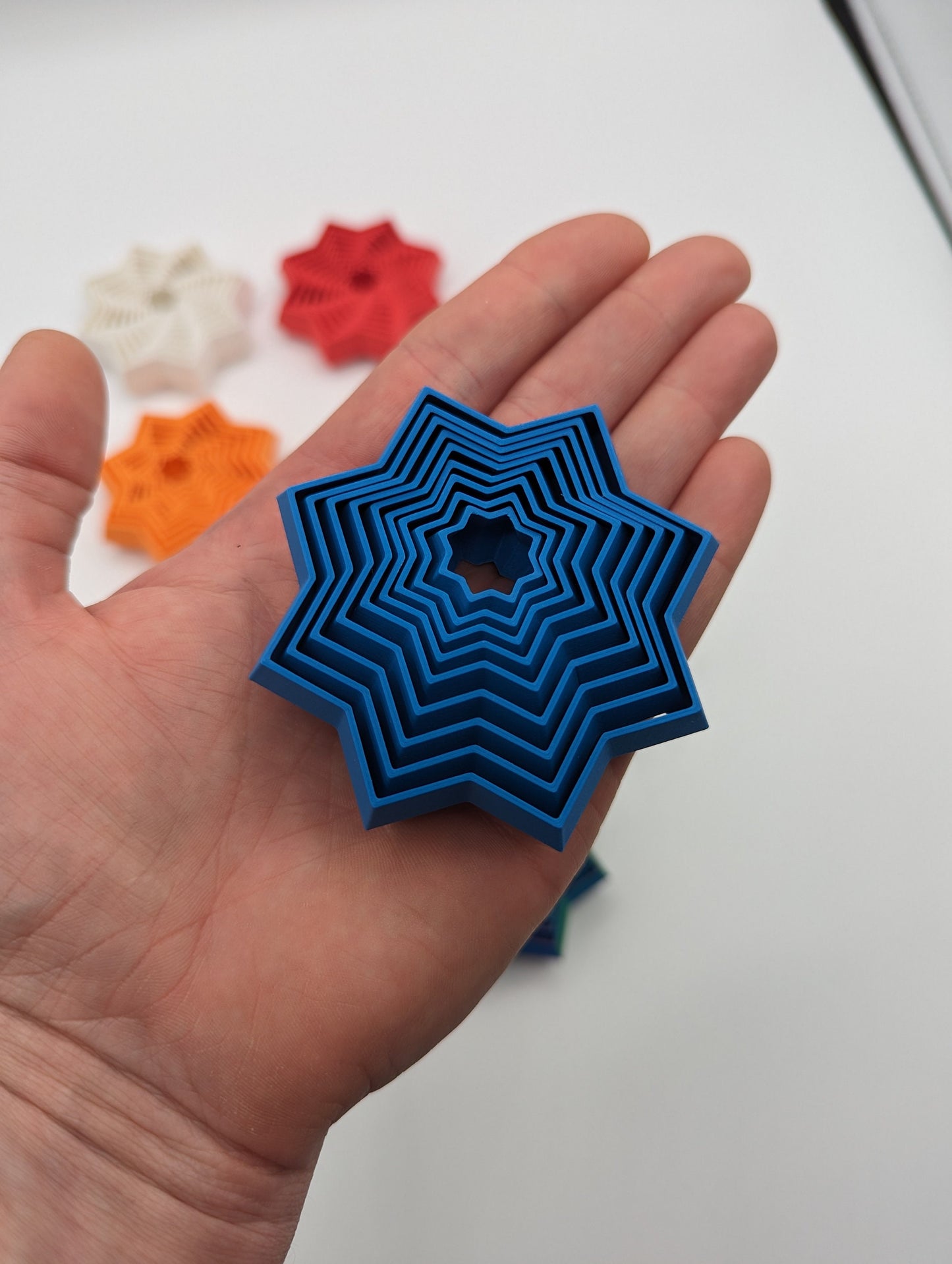 Fidget 3D Printed Fractal Fidget Stars Fidget Toy Desk Stress Toy