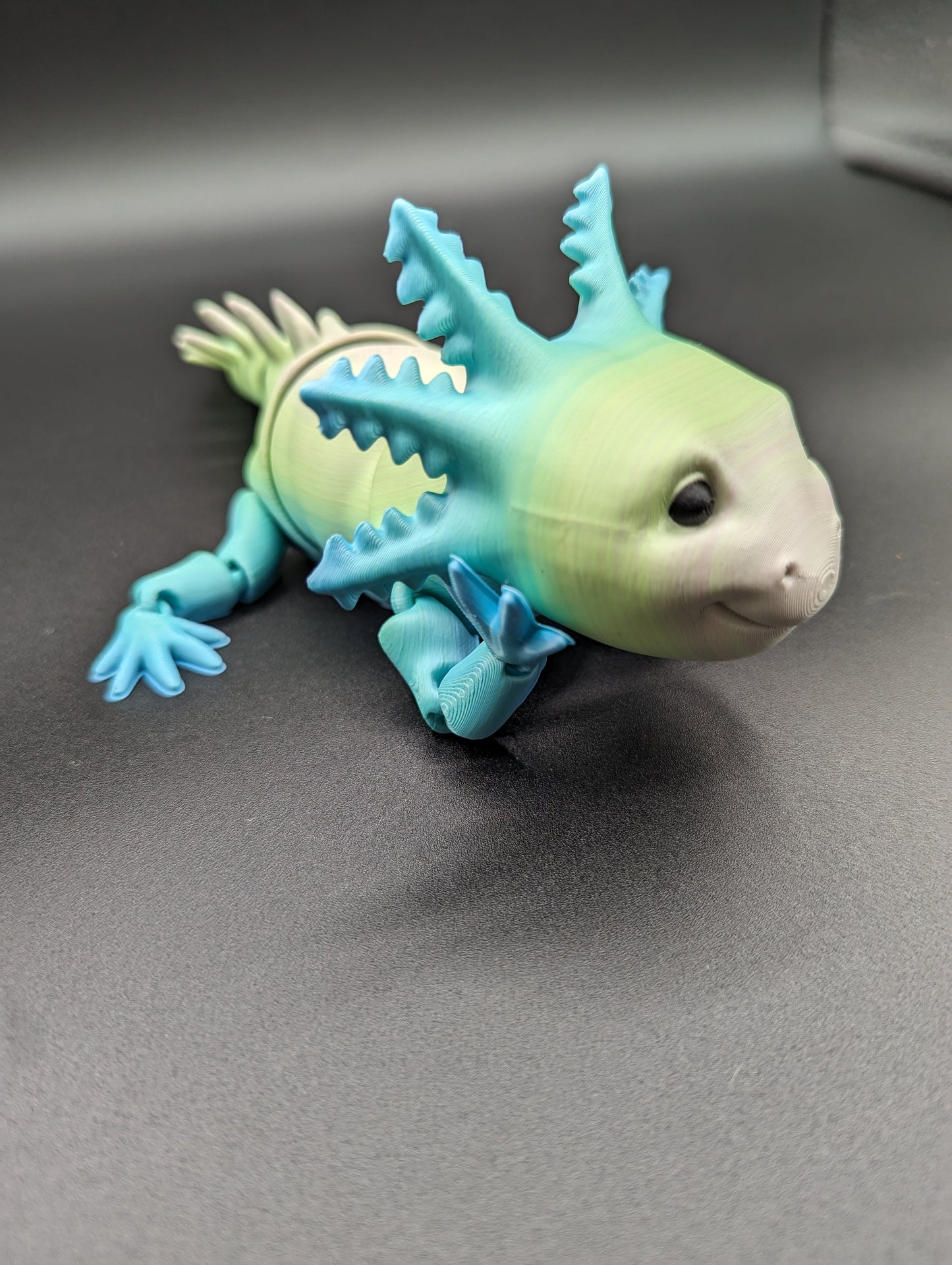 Articulated 3D Printed Axolotl  Unique Poseable Reptile Art! Fidget,Axolotl,Axolotl Toy,Baby Axolotl,Fidget Toy Adult,Articulated Fidget,Toy,3d Print,Desk Fidget Toy,Articulated Axolotl,Axolotl Gift,Axolotl 3d Print,Desk Toys