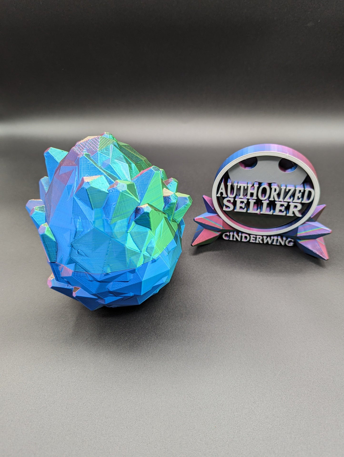 Mystical 3D Printed Crystal Dragon Egg - Unique Fantasy Decor & Gift