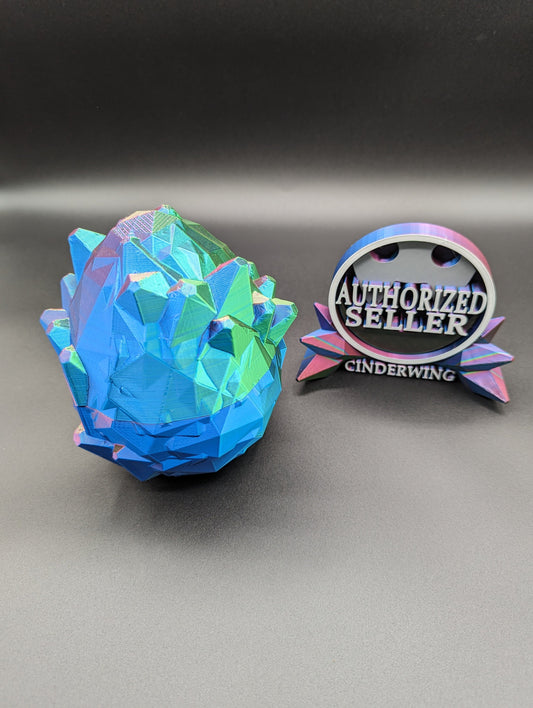 Mystical 3D Printed Crystal Dragon Egg - Unique Fantasy Decor & Gift