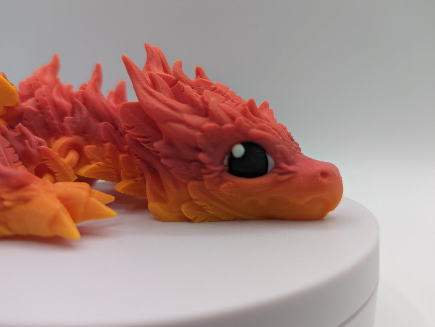 Baby Phoenix Fire Pyro Dragon Articulating Flexi By Cinderwing, Fidget Toy, Desk Stress Toy, Dragon Decoration 3D Printed