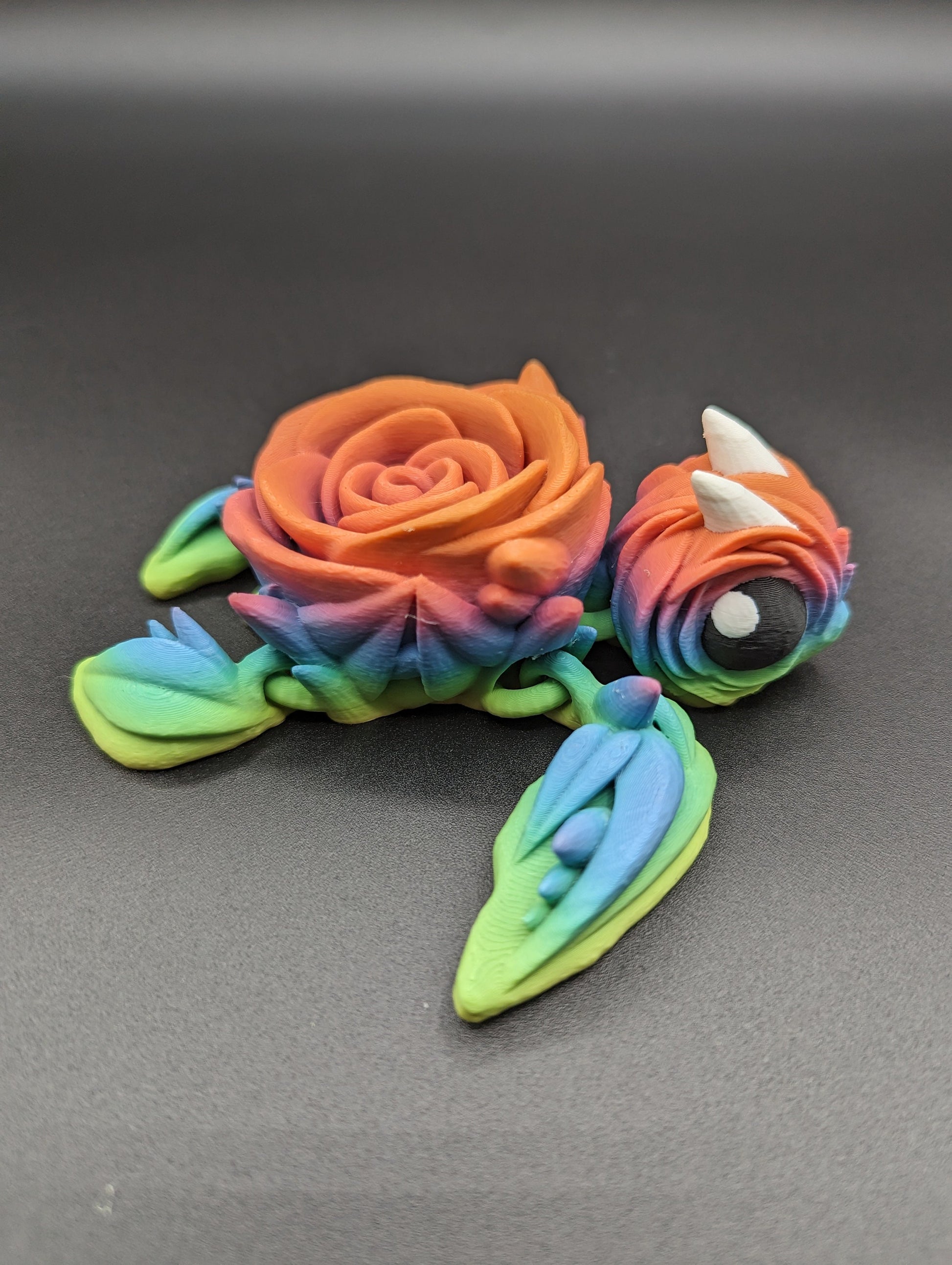 Unique 3D Printed Rose Turtle Sculpture Rose Turtles,Cinderwing3d,Articulated Turtle,Fidget Toy,Poseable Animal,3d Printed Turtle,Cute Turtle,Rose,Desk Fidget,Desk Toys,Unique Gift,No Painting,Charming Home Decor