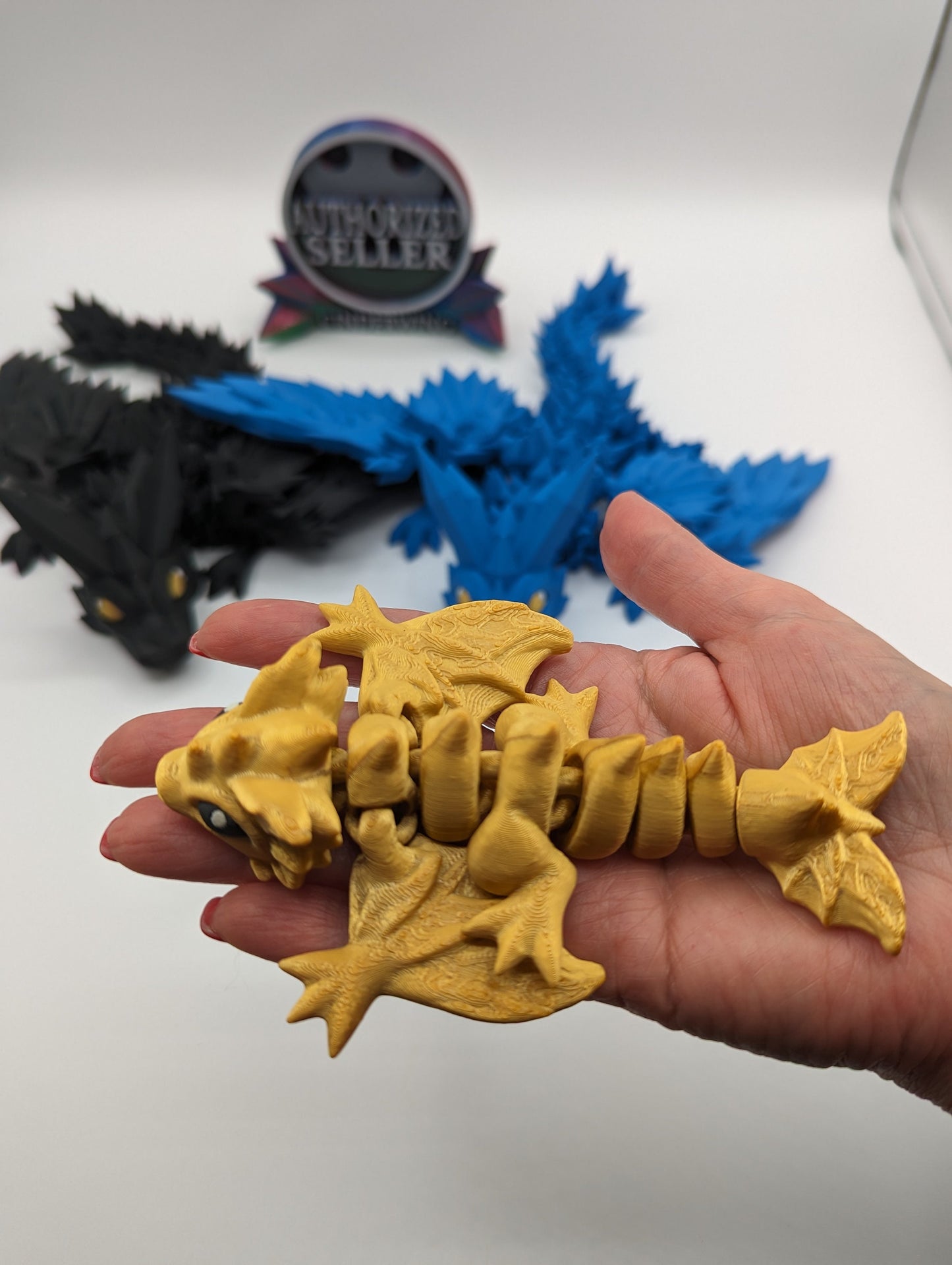 Dragon Crystal Dragon multi color articulated dragon3d printed dragon wing forth wing