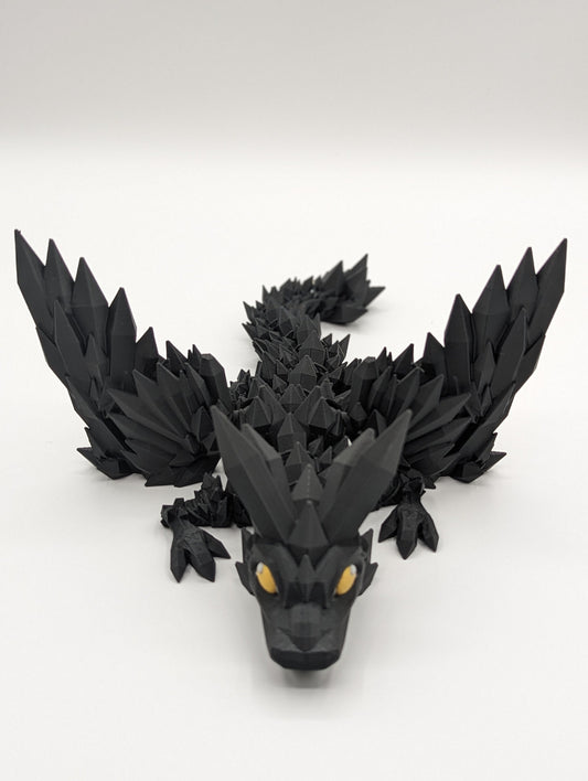 Dragon Crystal Dragon multi color articulated dragon3d printed dragon wing forth wing