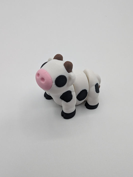 Cow Adorable Baby Cow Fidget Toy 3D Printed Articulated Stress Relief Cute Sensory Toy for Relaxation and Focus