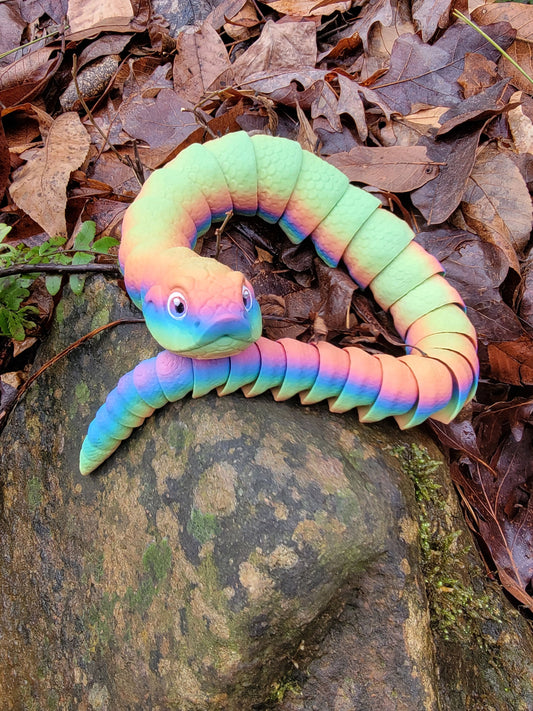 Snake 3D Printed Hognose Snake Unique Reptile Art Home Decor!