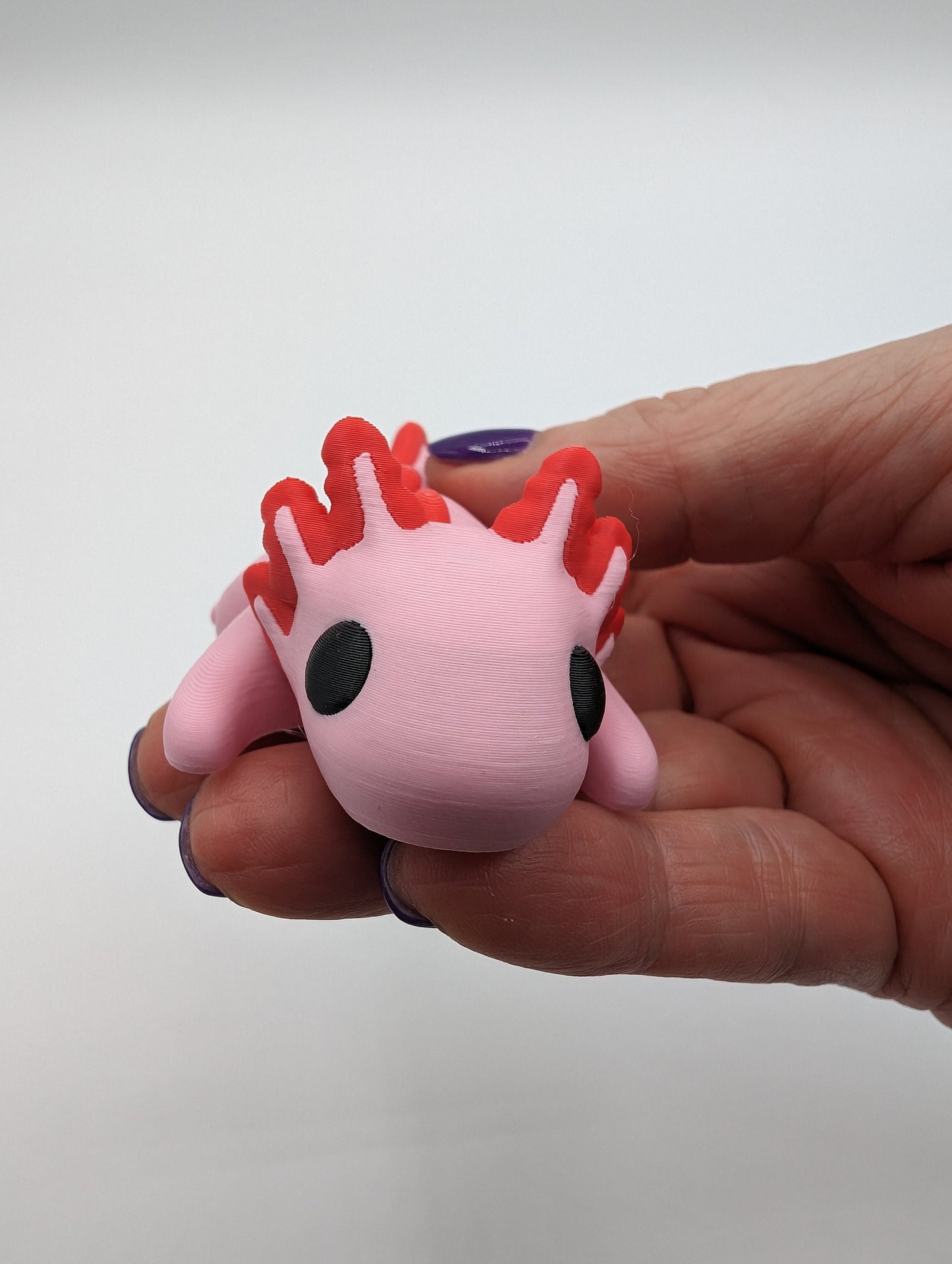 Axolotl 3D Printed Baby Axolotl The Perfect Desk Buddy Fidget Toy Fidget Toy Desk Stress Toy