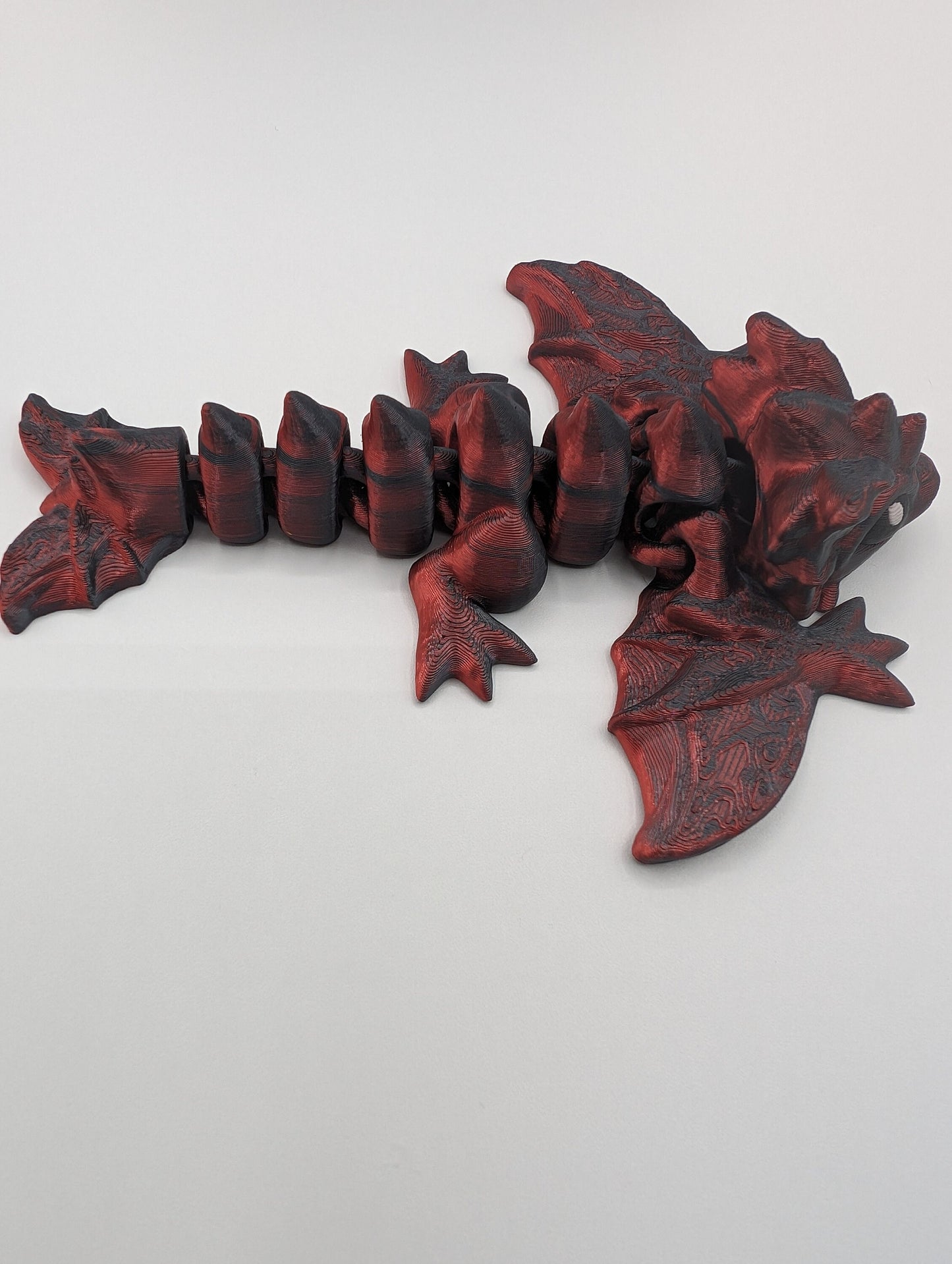 Dragon 3D Print Baby Dragon Articulating Dragon Bookself Decor Dragon Gift Tiny Crystal Wing Dragon