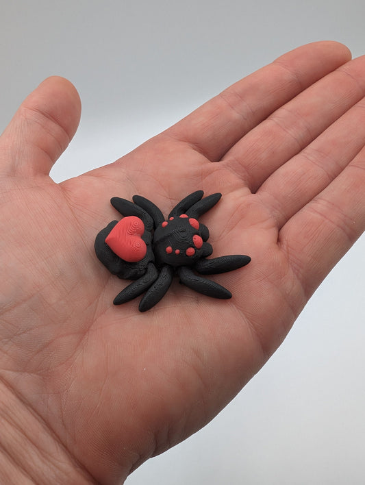 Valentine's TINY ARTICULATING SPIDER Fidget Toy Desk Stress Toy Valentine 3D Printed Articulated Tiny Toy Unique Romantic Gift Stress Relief
