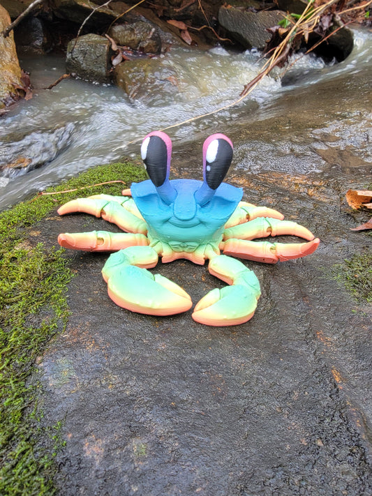 Crab Ghost Crab 3D Printed Articulating Toy