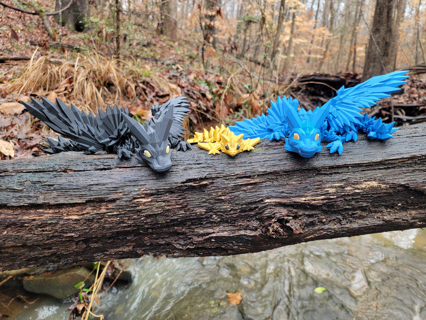 Dragon Crystal Dragon multi color articulated dragon3d printed dragon wing forth wing