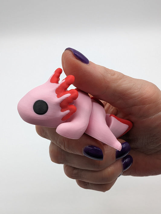 Axolotl 3D Printed Baby Axolotl The Perfect Desk Buddy Fidget Toy Fidget Toy Desk Stress Toy
