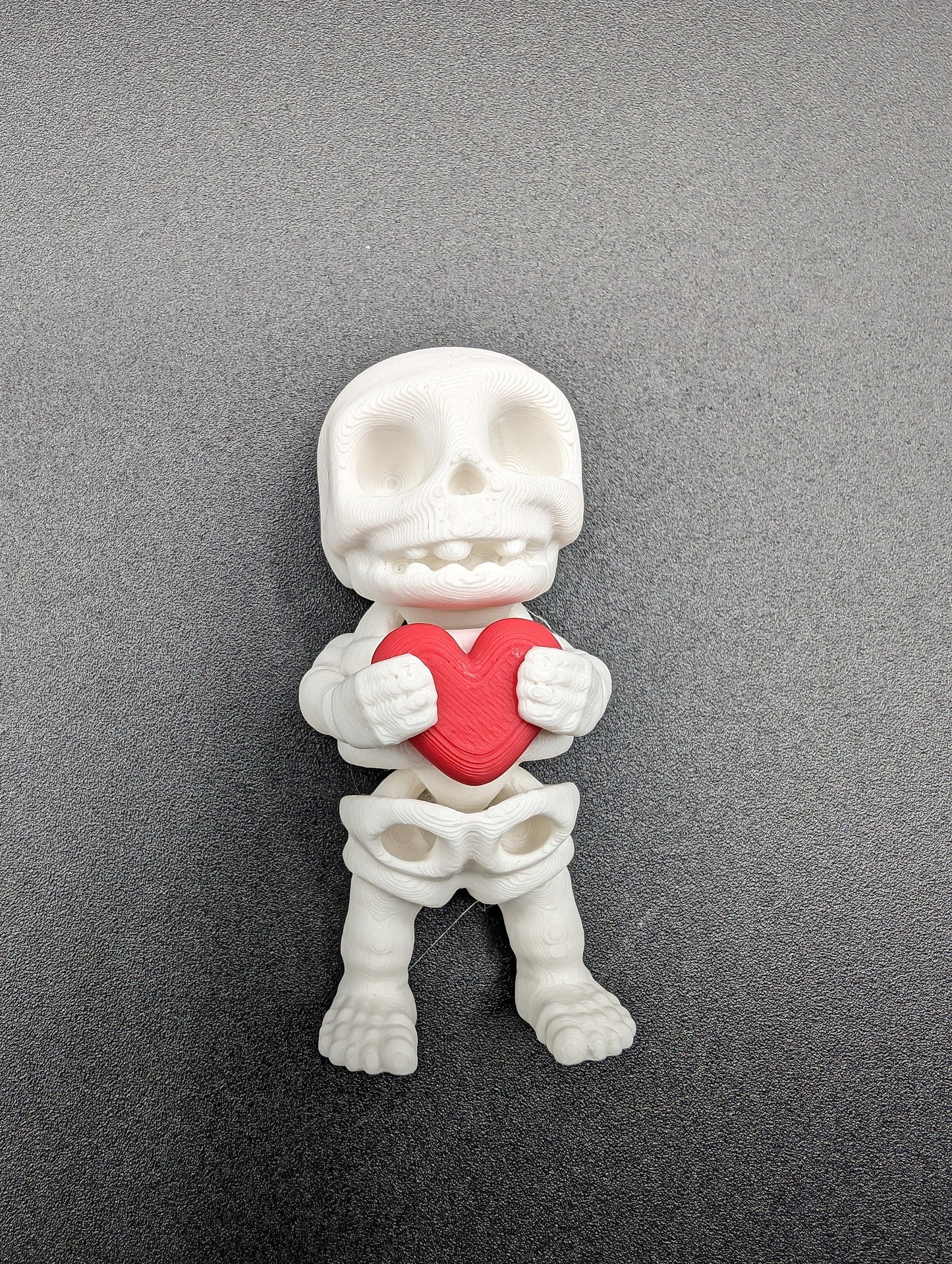 Skeleton Valentine's Tiny Skeleton Valentine 3D Printed Articulated Tiny Toy Unique Romantic Gift for Stress Relief