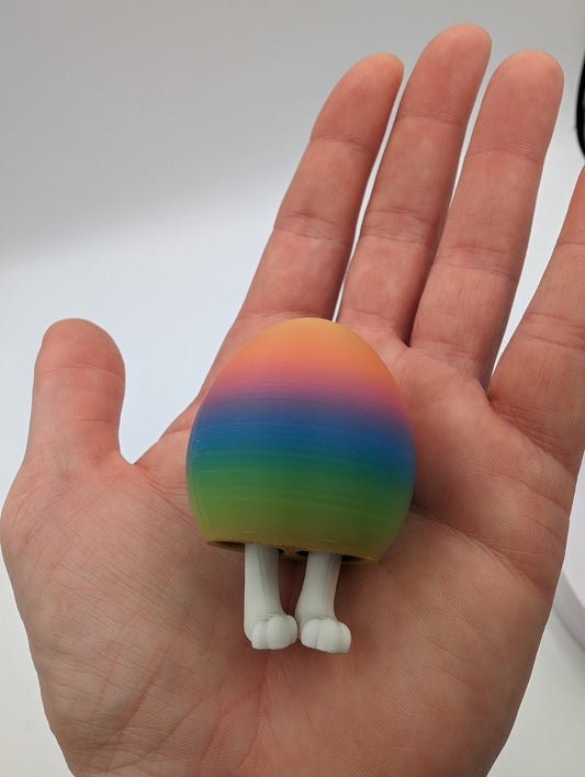 3D printed Easter eggs with collapsible legs