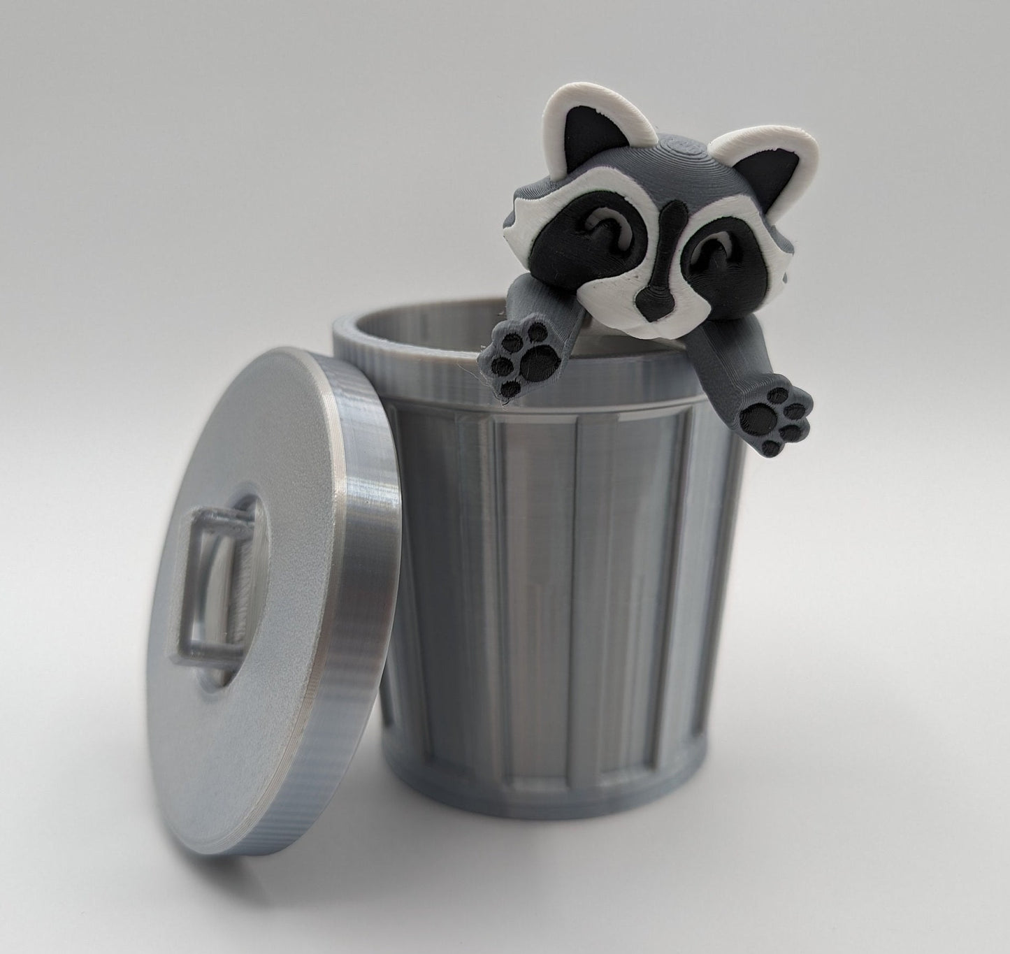 Raccoon with Trash an Fidget Toy Fun 3D Printed Stress Relief.