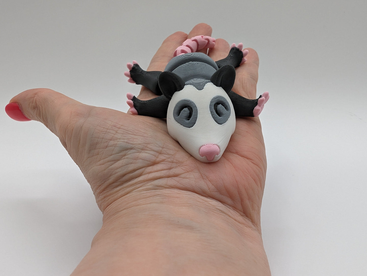 Possum with Trash Can Fidget Toy - 3D Printed Cute Stress Relief