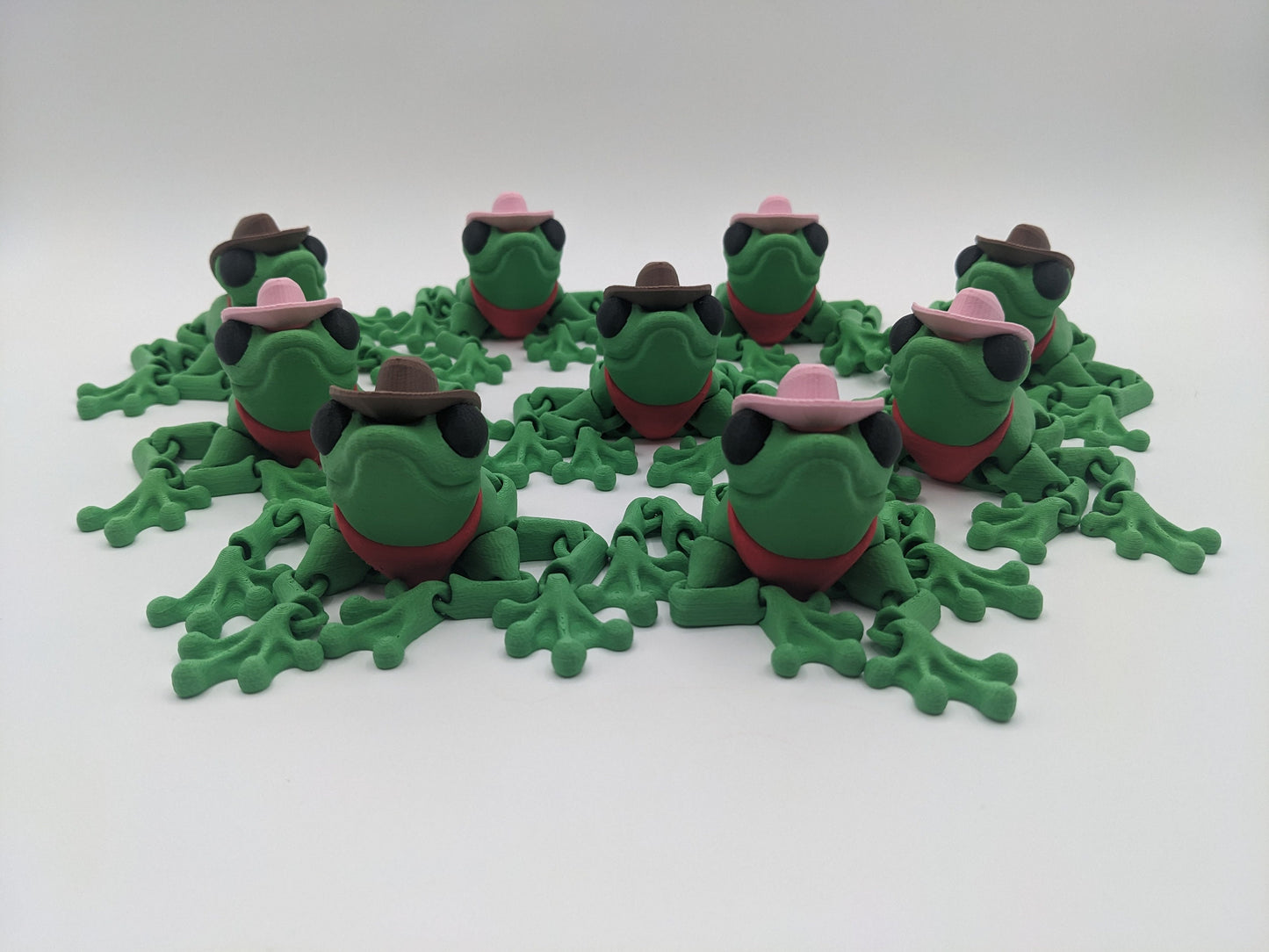 Cowboy Cowgirl Articulated Frog