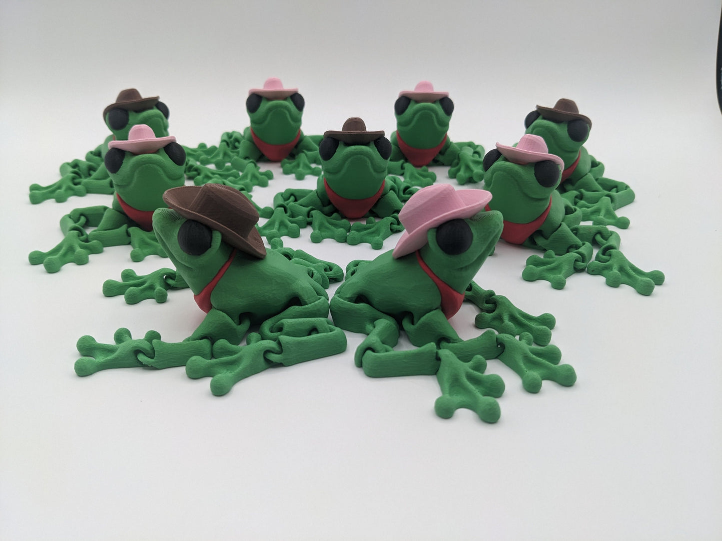 Cowboy Cowgirl Articulated Frog