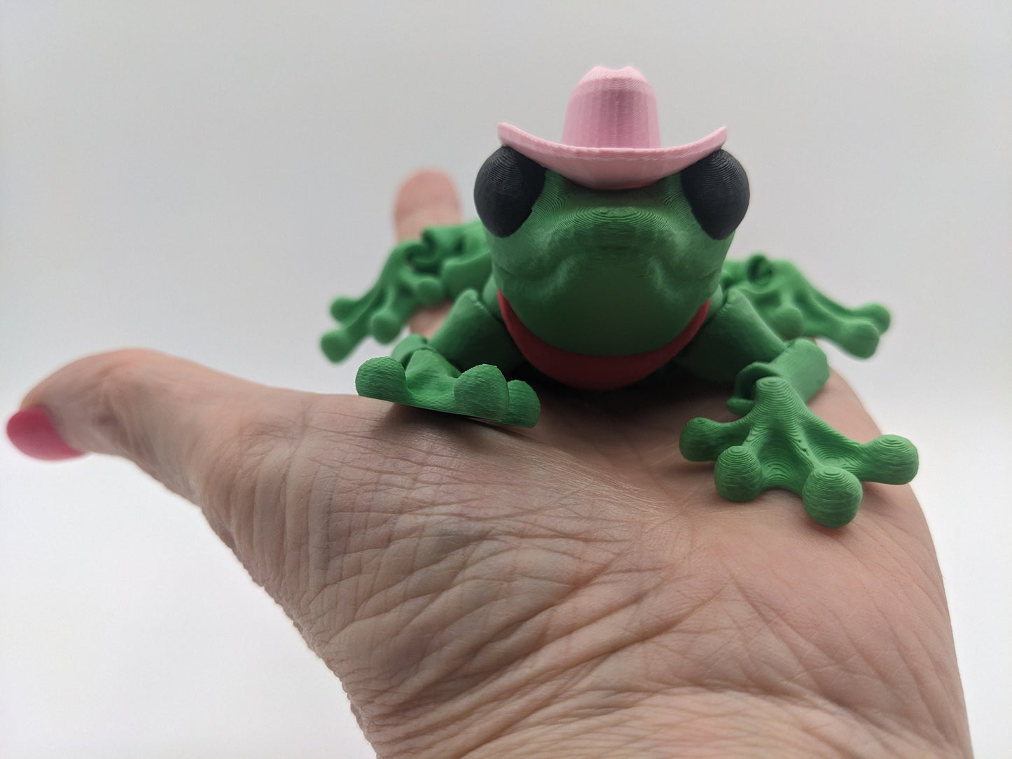 Cowboy Cowgirl Articulated Frog