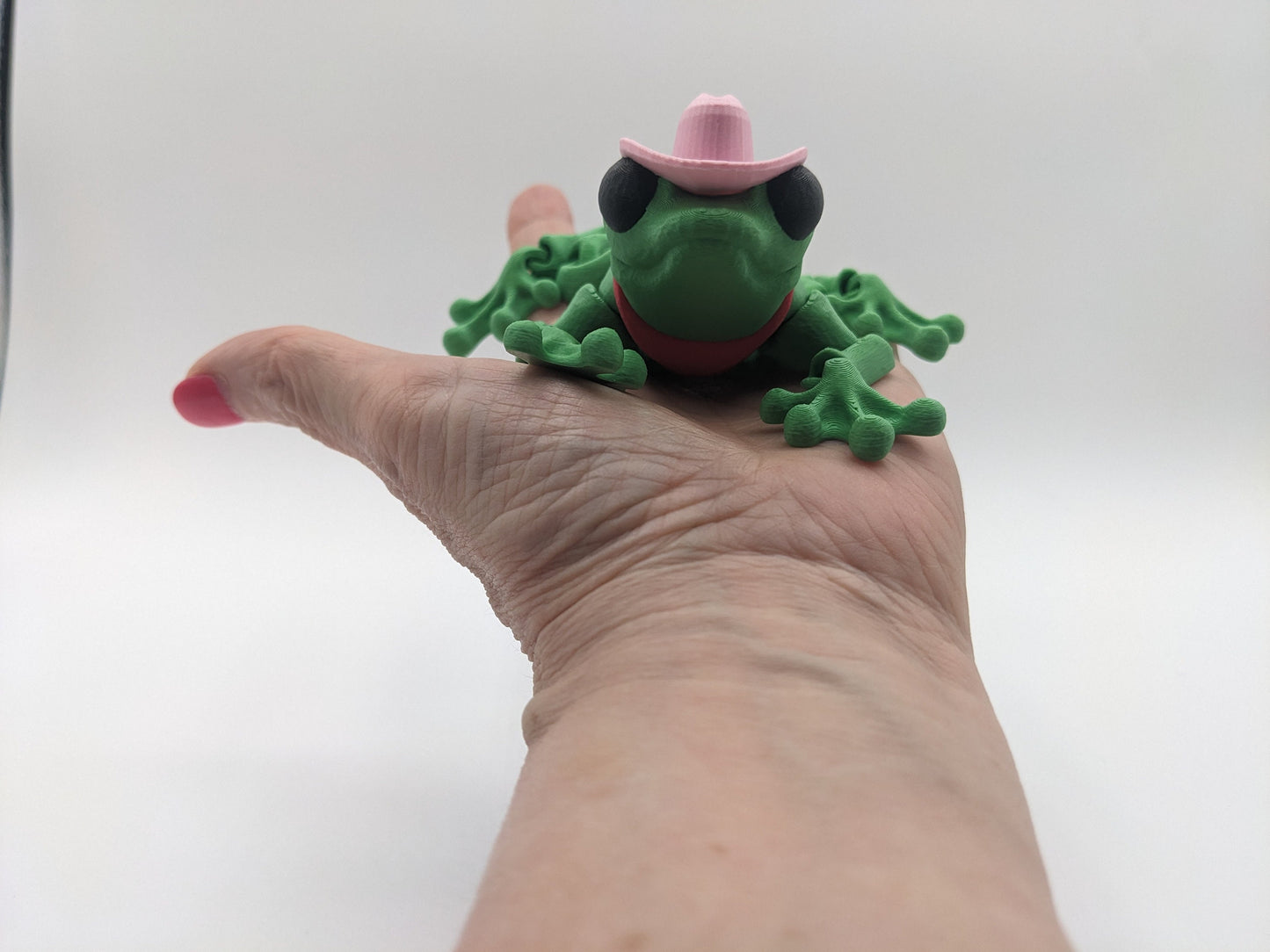 Cowboy Cowgirl Articulated Frog
