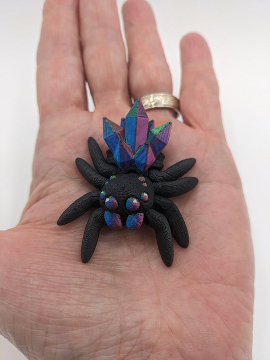 Tiny Magical Articulated Crystal Spider Fidget