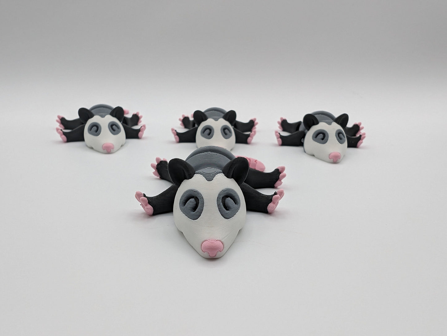 Possum with Trash Can Fidget Toy - 3D Printed Cute Stress Relief