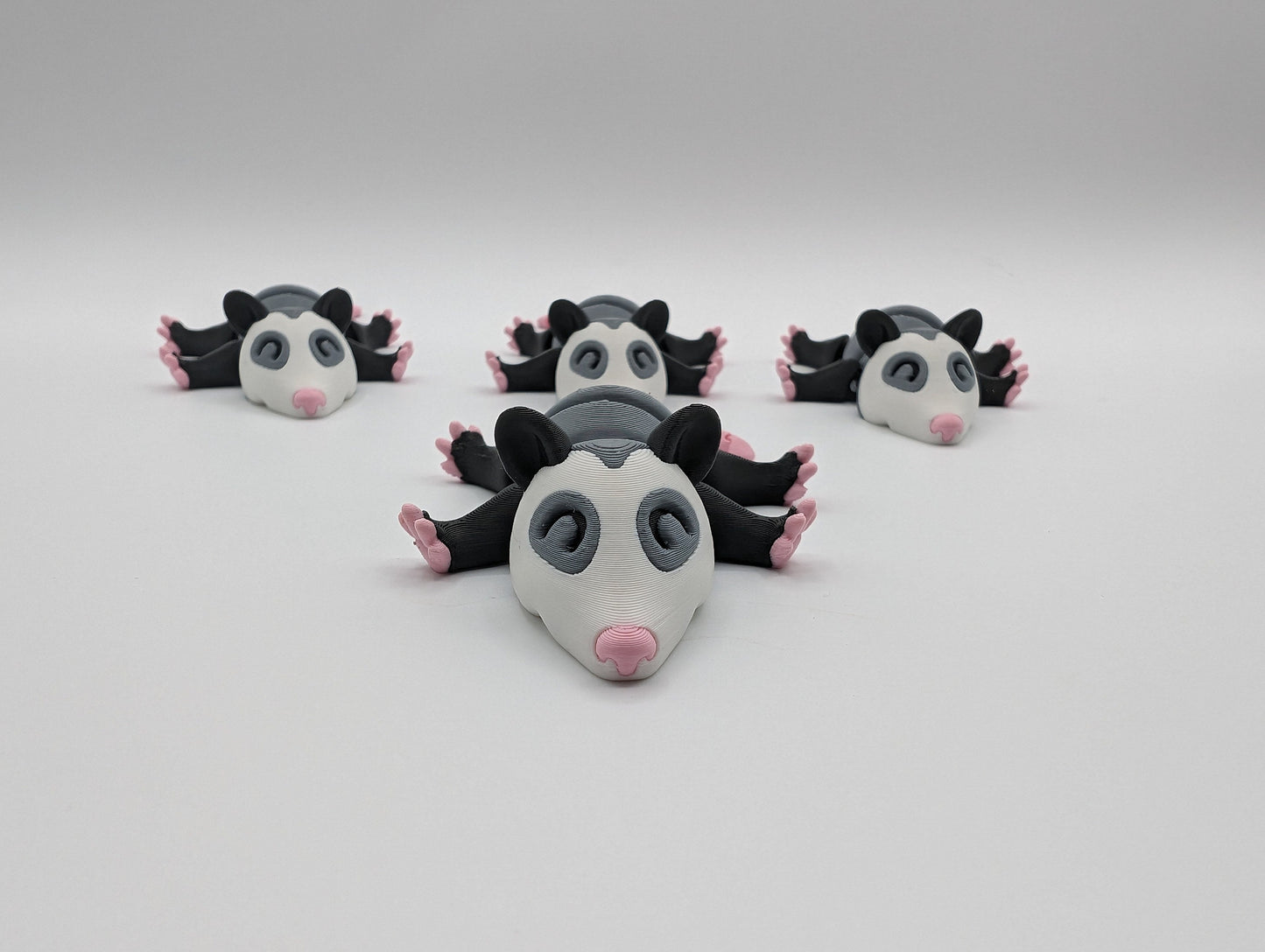 Possum with Trash Can Fidget Toy - 3D Printed Cute Stress Relief
