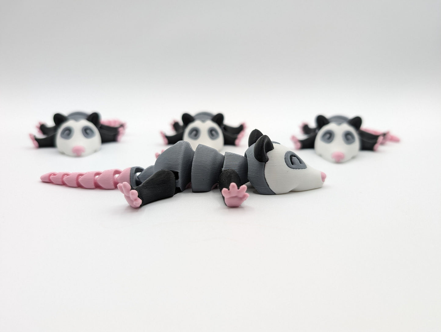 Possum with Trash Can Fidget Toy - 3D Printed Cute Stress Relief