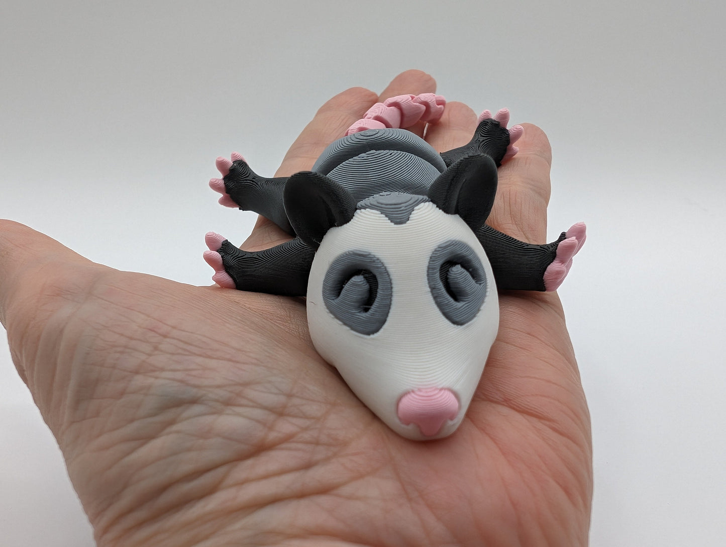 Possum with Trash Can Fidget Toy - 3D Printed Cute Stress Relief