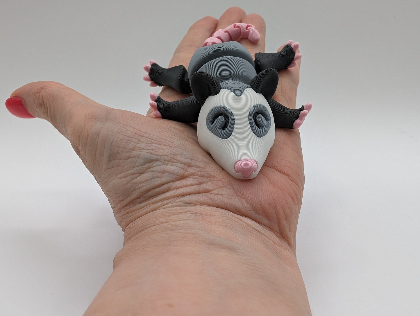 Possum with Trash Can Fidget Toy - 3D Printed Cute Stress Relief