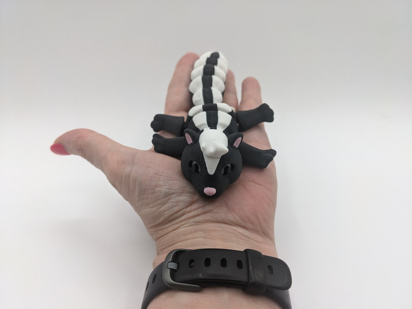 Skunk with Trash Can Fidget Toy 3D Printed Cute Stress Relief