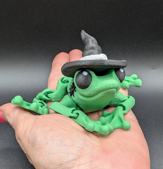 Articulated Witchy Halloween Frog