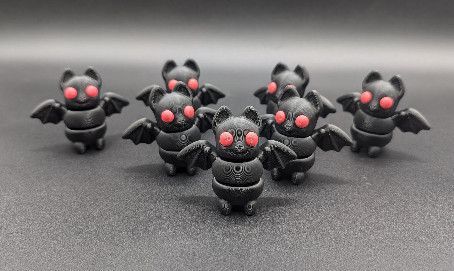 Articulating Tiny Halloween Baby Bat Fidget Toy