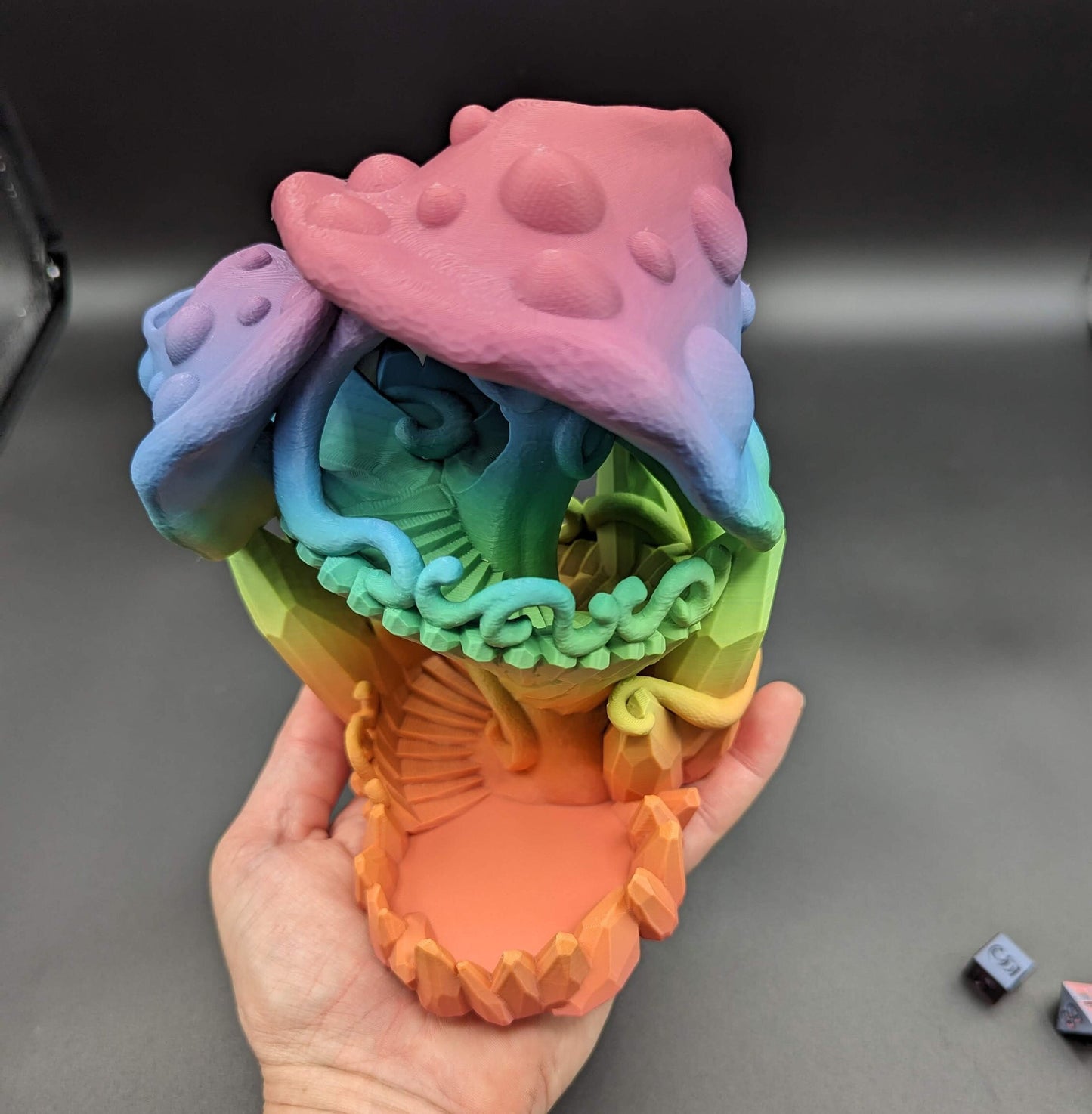 Magical Crystal Mushroom Castle Dice Tower D20 Compatible by Cinderwing