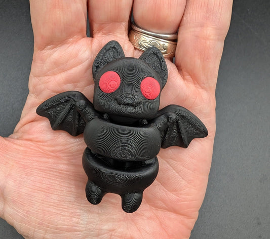 Articulating Tiny Halloween Baby Bat Fidget Toy