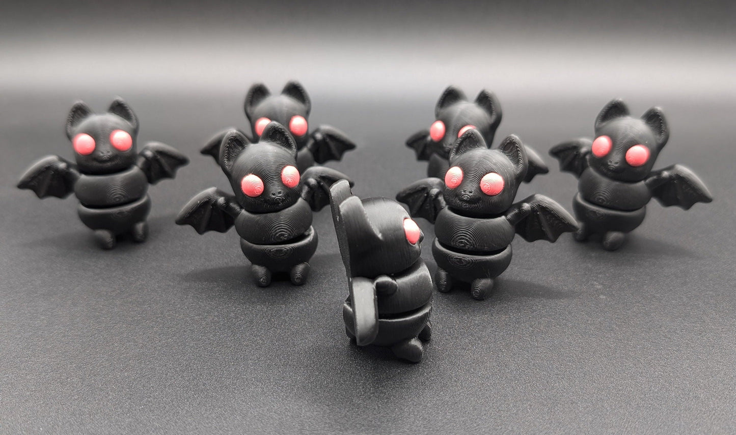 Articulating Tiny Halloween Baby Bat Fidget Toy