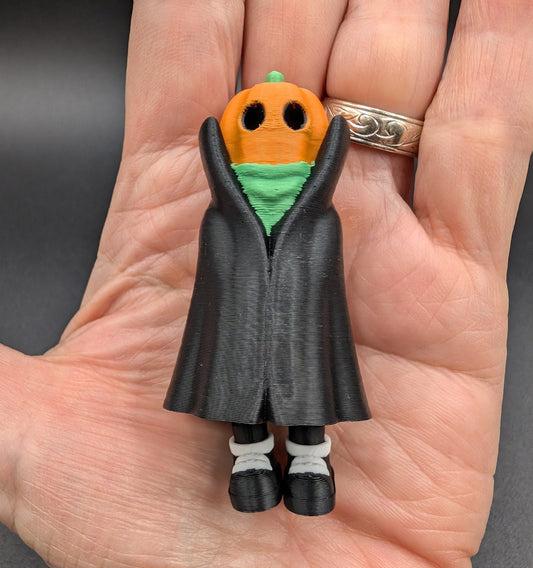 Halloween Caped Pumpkin Head Jack Ghost with Shoes