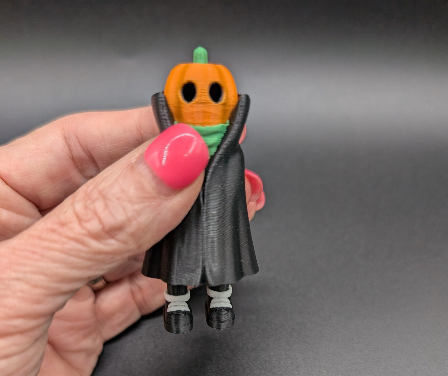 Halloween Caped Pumpkin Head Jack Ghost with Shoes
