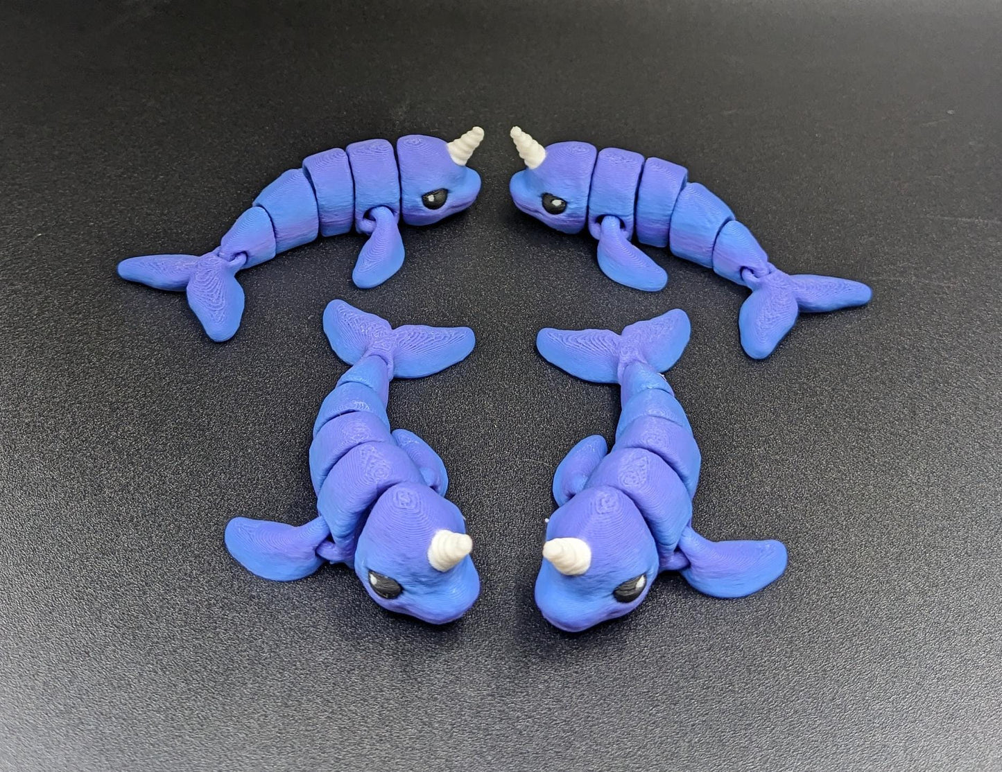 Adorable Articulated Baby Narwhal by Cinderwing