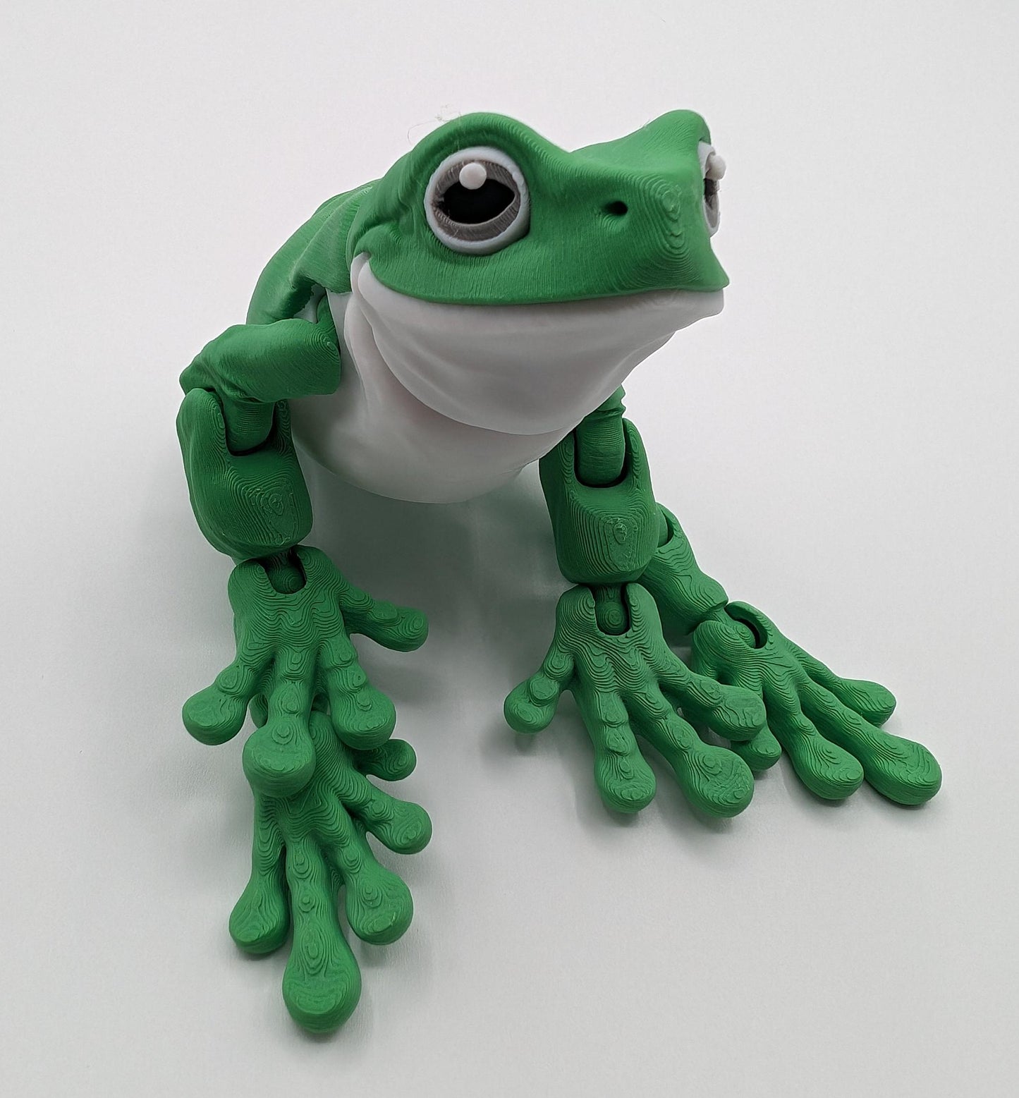 Multicolor Frog tree frog cute frog dumpy frog 3d printed frog whites tree frog white's treefrog