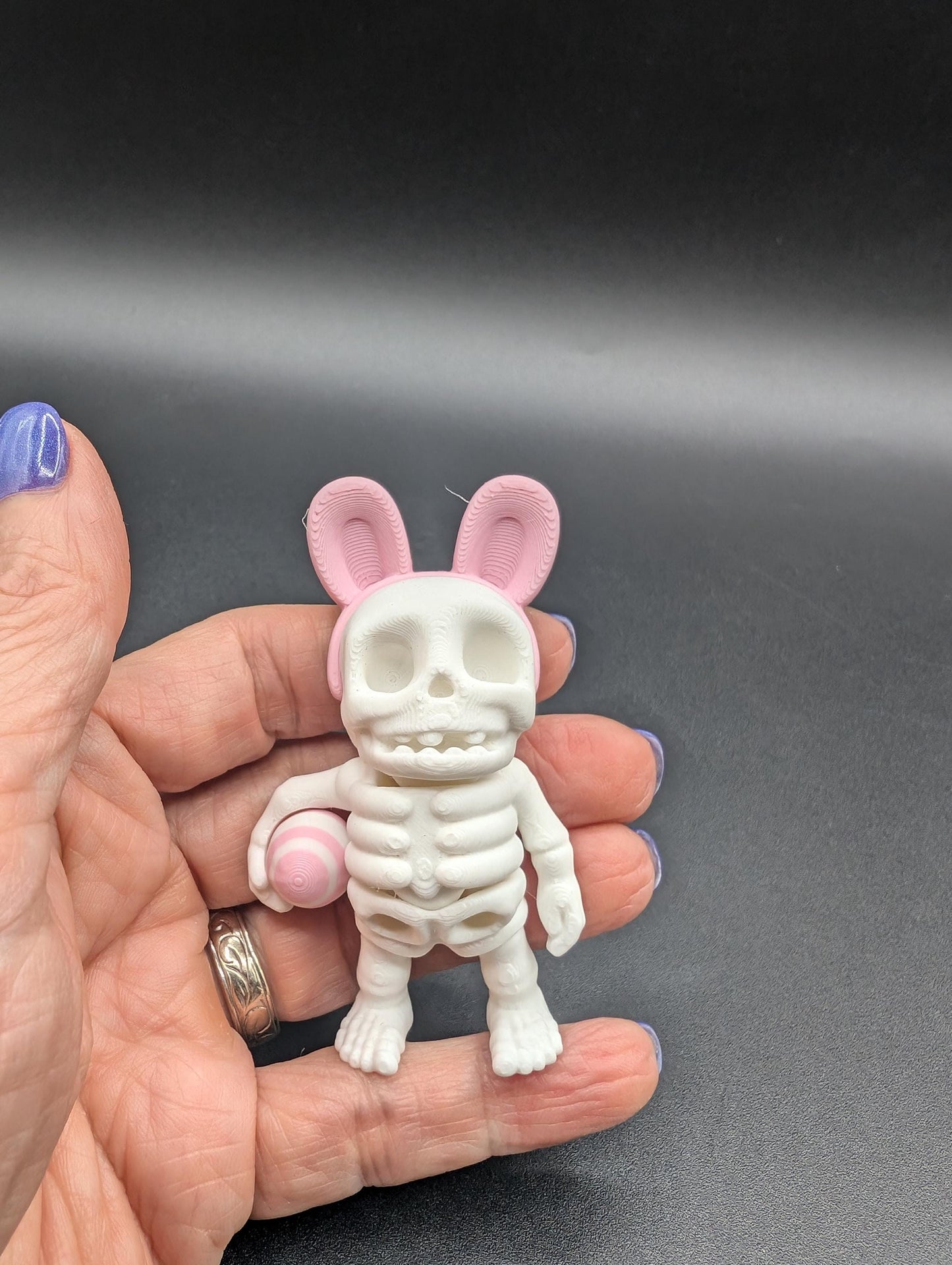 Skeleton Easter Tiny Skeleton 3D Printed Articulated Tiny Toy Unique Gift for Stress Relief