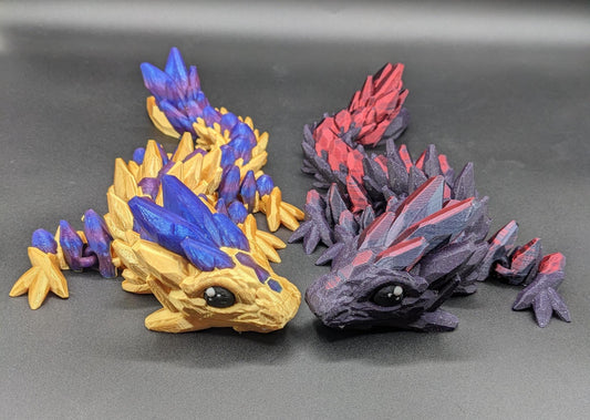 3D Printed Baby Gemstone Dragon - Cute Fidget Toy
